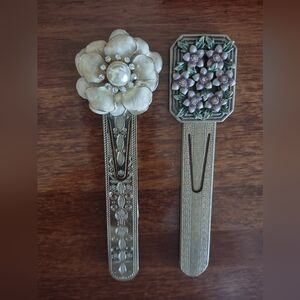Purple Posies Floral Metal Bookmark *** Final Price***
